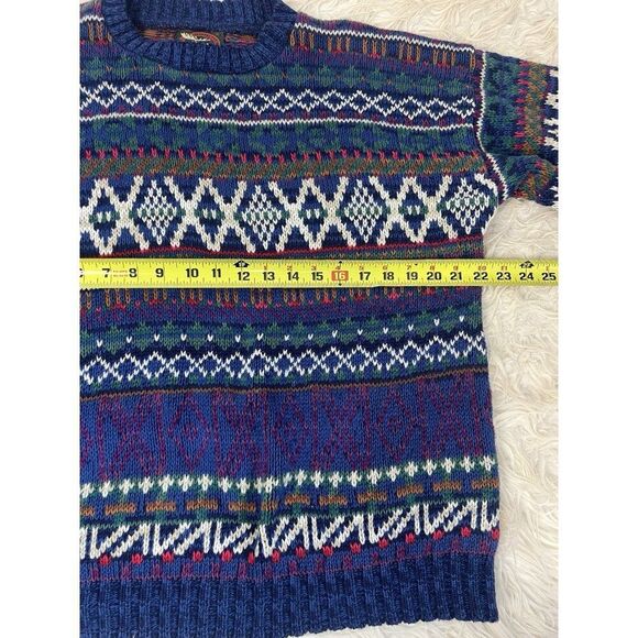 Alps Apparel Men’s Vintage 90s Wool Knit Sweater Fair Isle Colorful Size XL - Picture 4 of 8